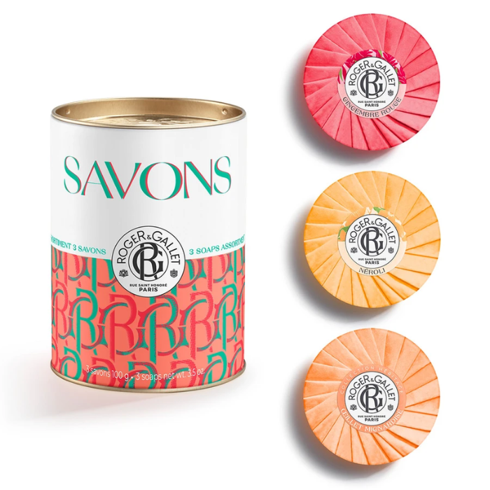 Roger & Gallet Set Saponette Gingembre Rouge - Néroli - Oeillet Mignardise