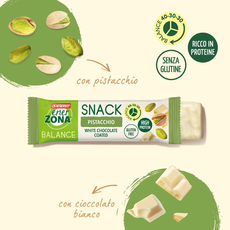 Enerzona Barretta Snack Pistacchio e Cioccolato Bianco - ingredienti enerzona barreta pistacchio