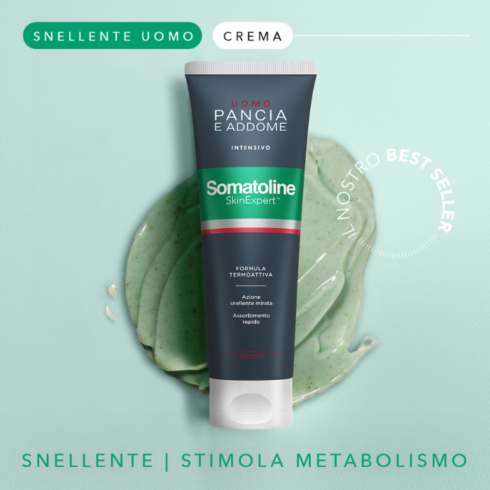 Somatoline  Uomo Pancia e Addome Intensivo, Azione Snellente mirata, Assorbimento Rapido, 250ml - Somatoline  Uomo Pancia e Addome Intensivo