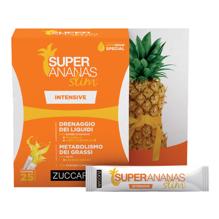 Super Ananas Slim Intensive drenante Zuccari 25 Stick x 10 ml - Super Ananas Slim Intensive Zuccari 25 Stick