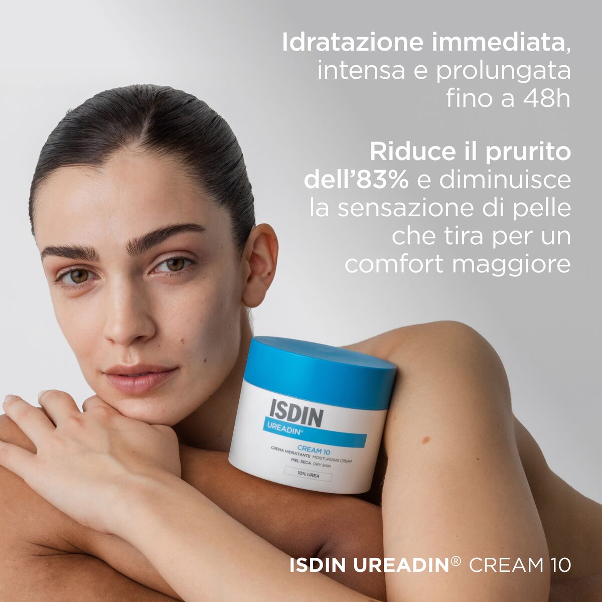 Isdin Ureadin Cream 10 300ml, Crema con urea 10% per Idratazione pelle secca