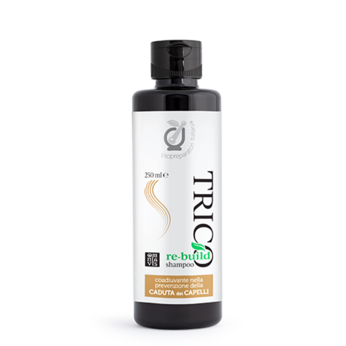 Trico Re-Build Shampoo 250ml, Per la Prevenzione della caduta dei capelli, Fitopreparatori Italiani