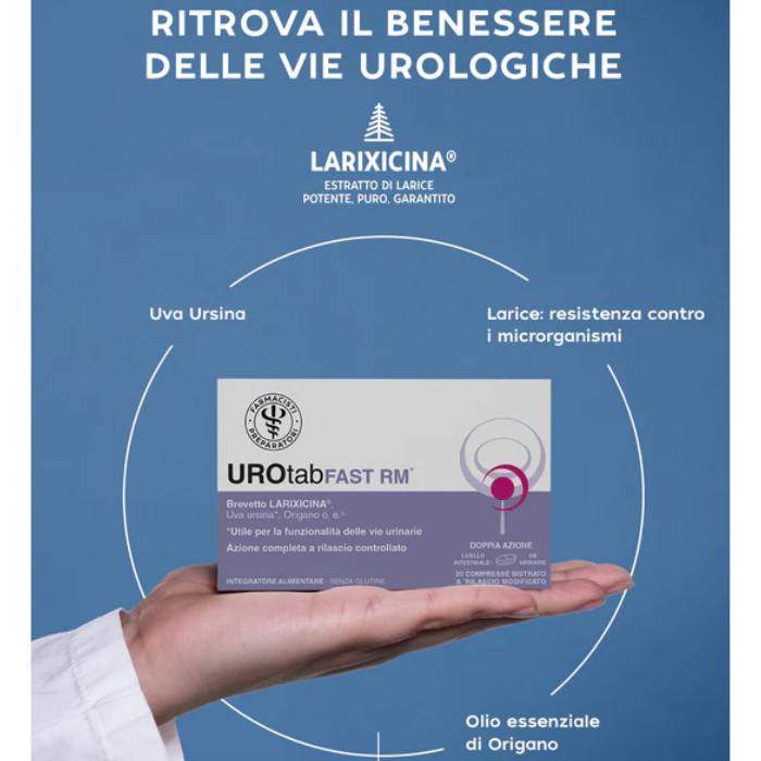 Urotabfast Rm 20 Compresse, Integratore per il benessere delle vie urinarie, Farmacisti Preparatori
