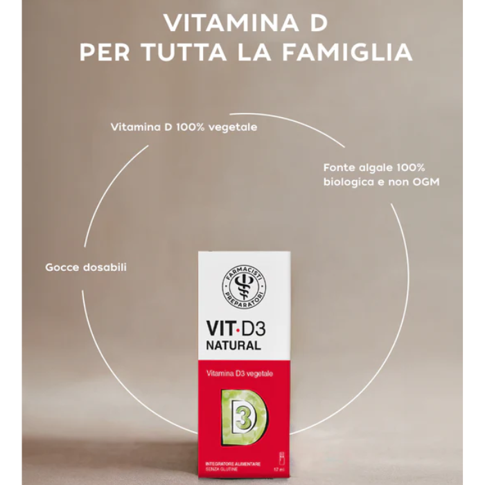 Vit D3 Natural Integratore A Base Di Vitamina D3 Farmacisti Preparatori 17ml - Vit D3 Natural Integratore A Base Di Vitamina D3 Farmacisti Preparatori 17ml