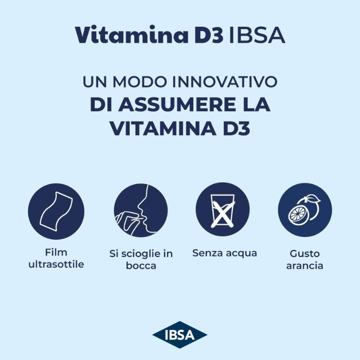 Vitamina D3 Ibsa 2000 UI 30 Film Orodispersibili - Vitamina D3 Ibsa 2000 UI 30 Film Orodispersibili