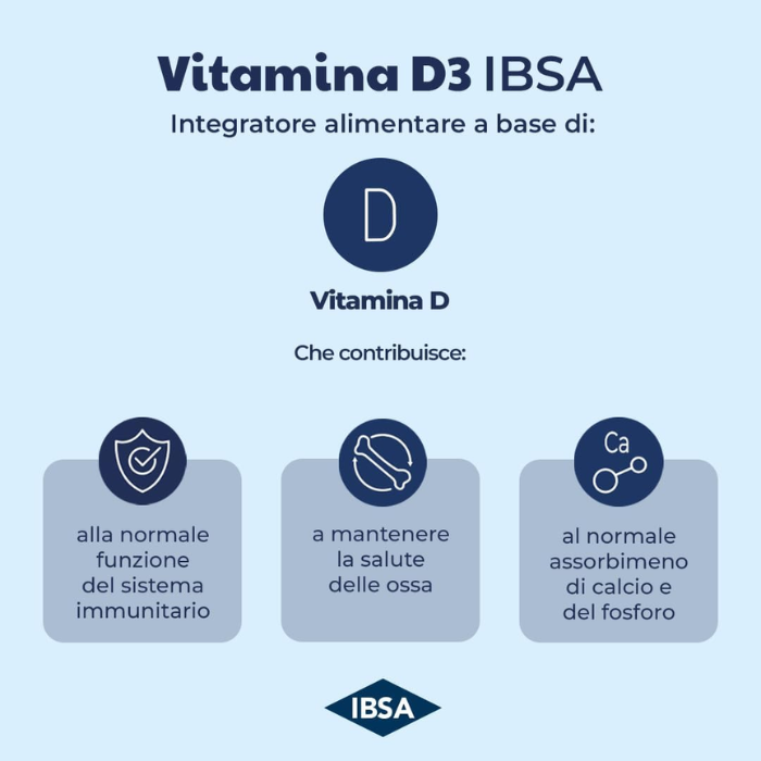 Vitamina D3 Ibsa 2000 UI 30 Film Orodispersibili - Vitamina D3 Ibsa 2000 UI 30 Film Orodispersibili